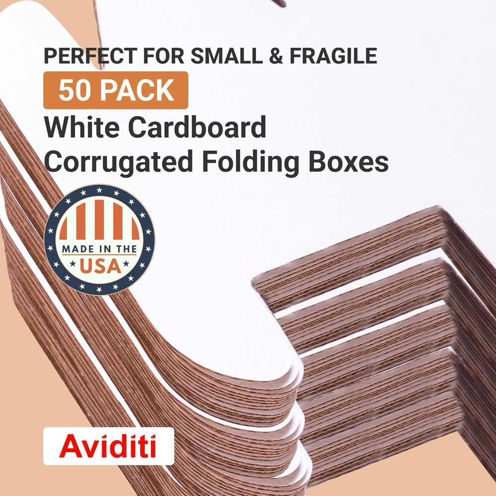 Aviditi White Corrugated 6 1/2" x 2 3/4" x 2 1/2", Multi