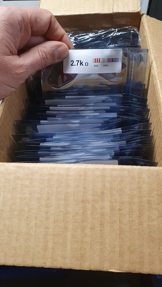 Resistor Organization Sticker System - Color Coded