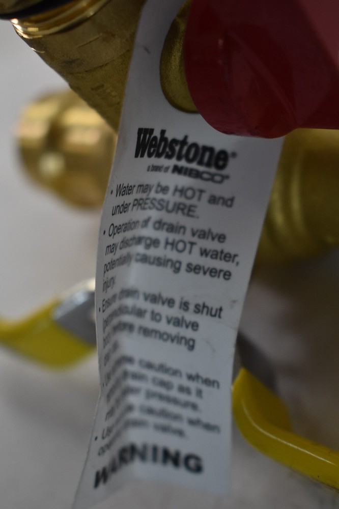 Webstone Nibco Water Heater Service Valve 3/4" x 3/4" 500 WOG Genuine OEM