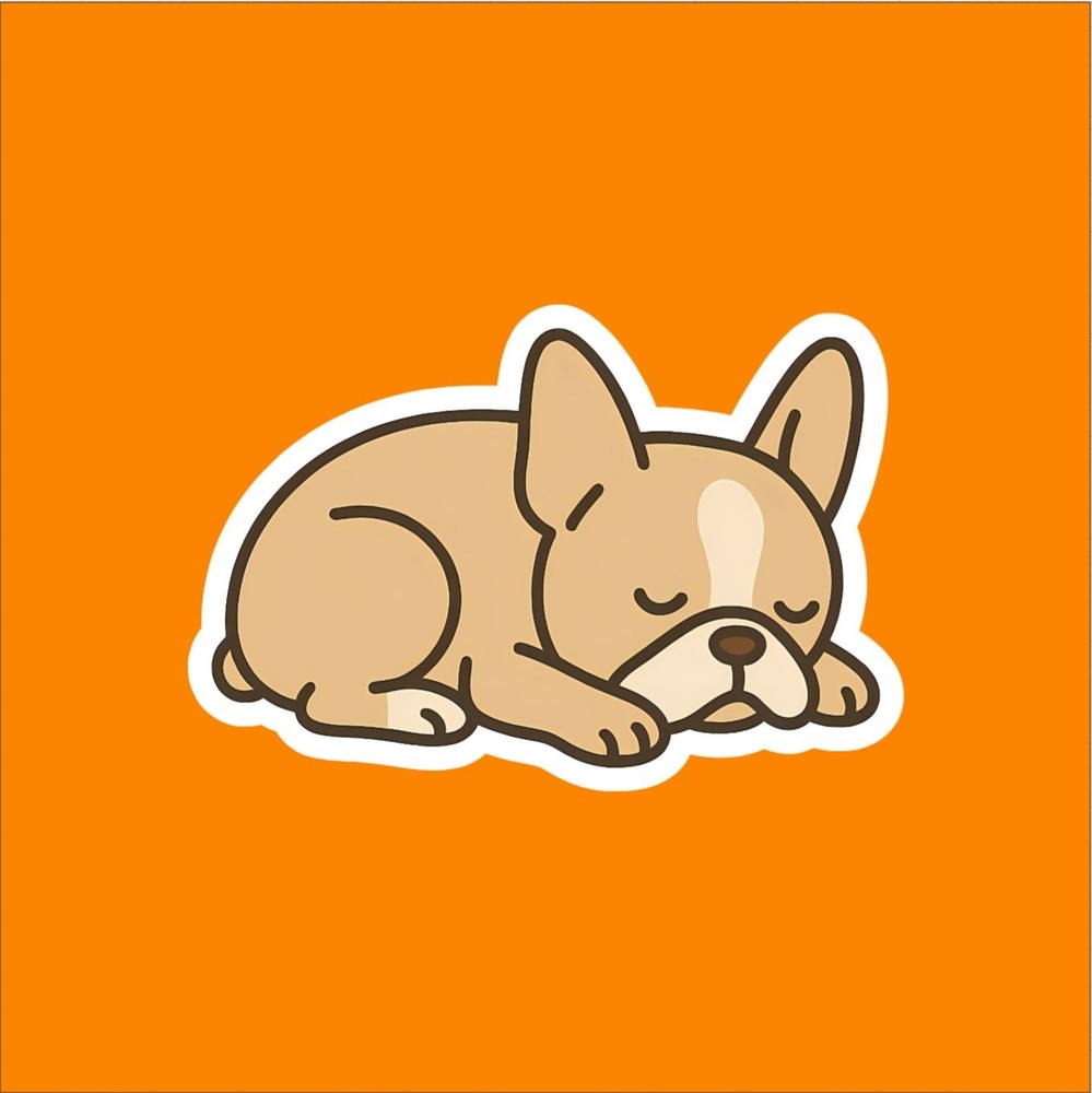 French Bulldog Sleeping Sticker