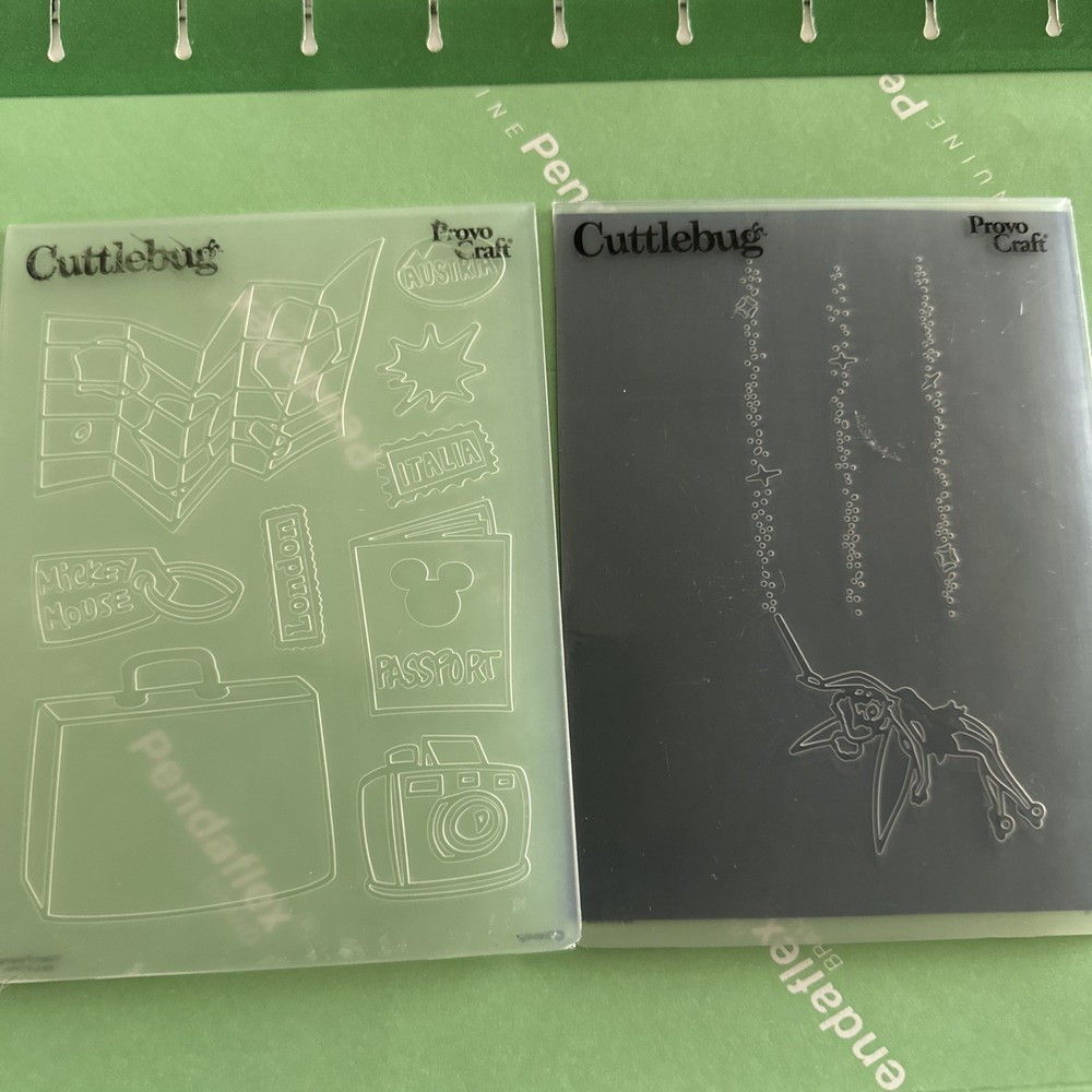 Cuttlebug Embossing Folders Disney Mickeys Vacation And Tinkerbell.