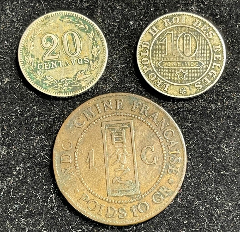 Assorted World Foreign 3 Coins Lot