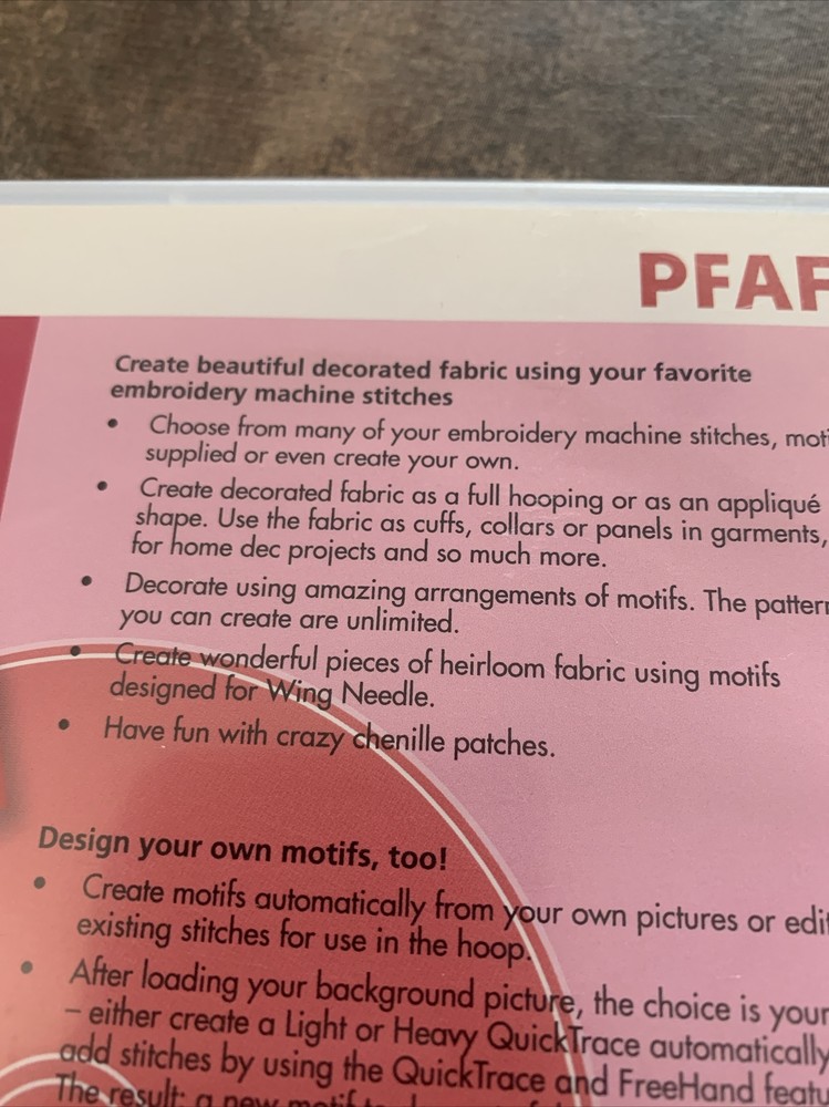 Pfaff 3D Creative Fabric Decorator - 3D Embroidery System - Sealed New