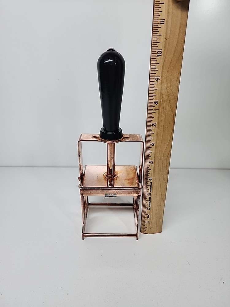 WMS & Co Old World Self Inking STAMP Copper Large 2x3"