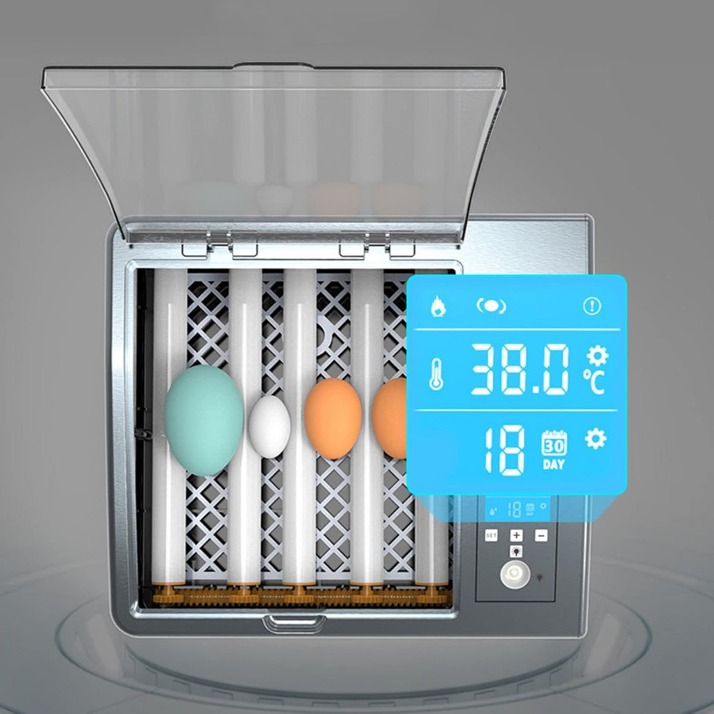 16 Chicken Egg Incubator,Mini Automatic Temperature Incubator, Fully Digital Hat