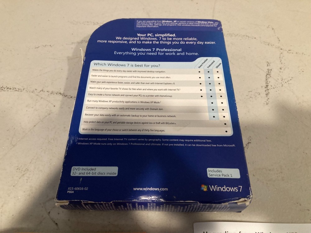 Microsoft Windows 7 Professional 32/64 Bit Full Version for Windows