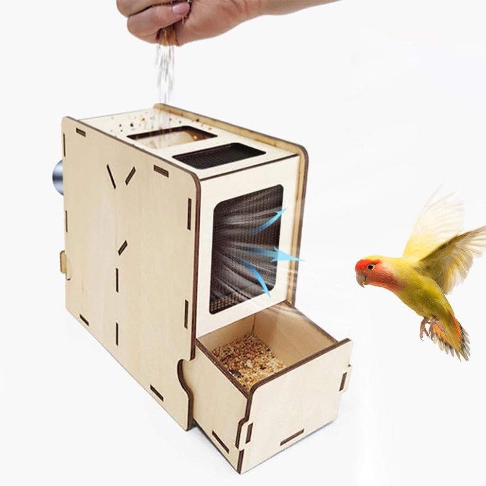 Birds Feed Wind Sheller Wooden Grain Splitter Machine Shell Separator Machine