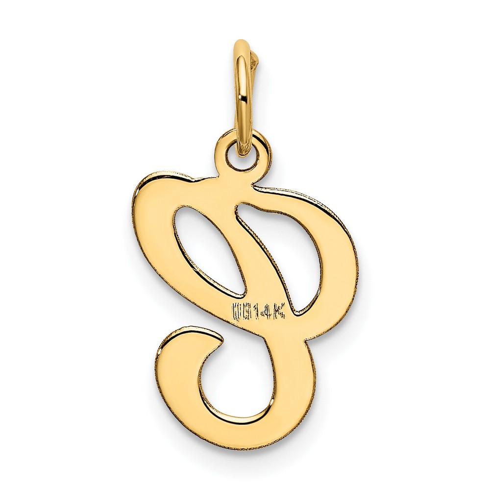 14KY Script Letter C Initial Charm YC248C