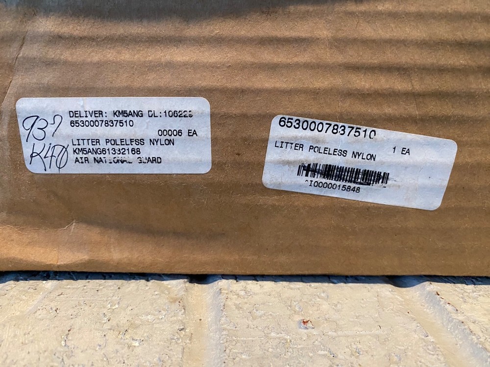 US Military NOS Poleless Nylon Litter