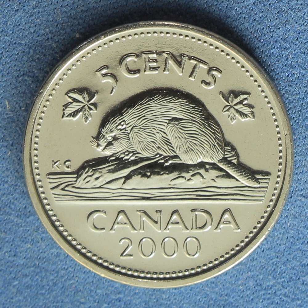 Canada 2000 Nickel (5 Cents) - from a Original Mint Roll