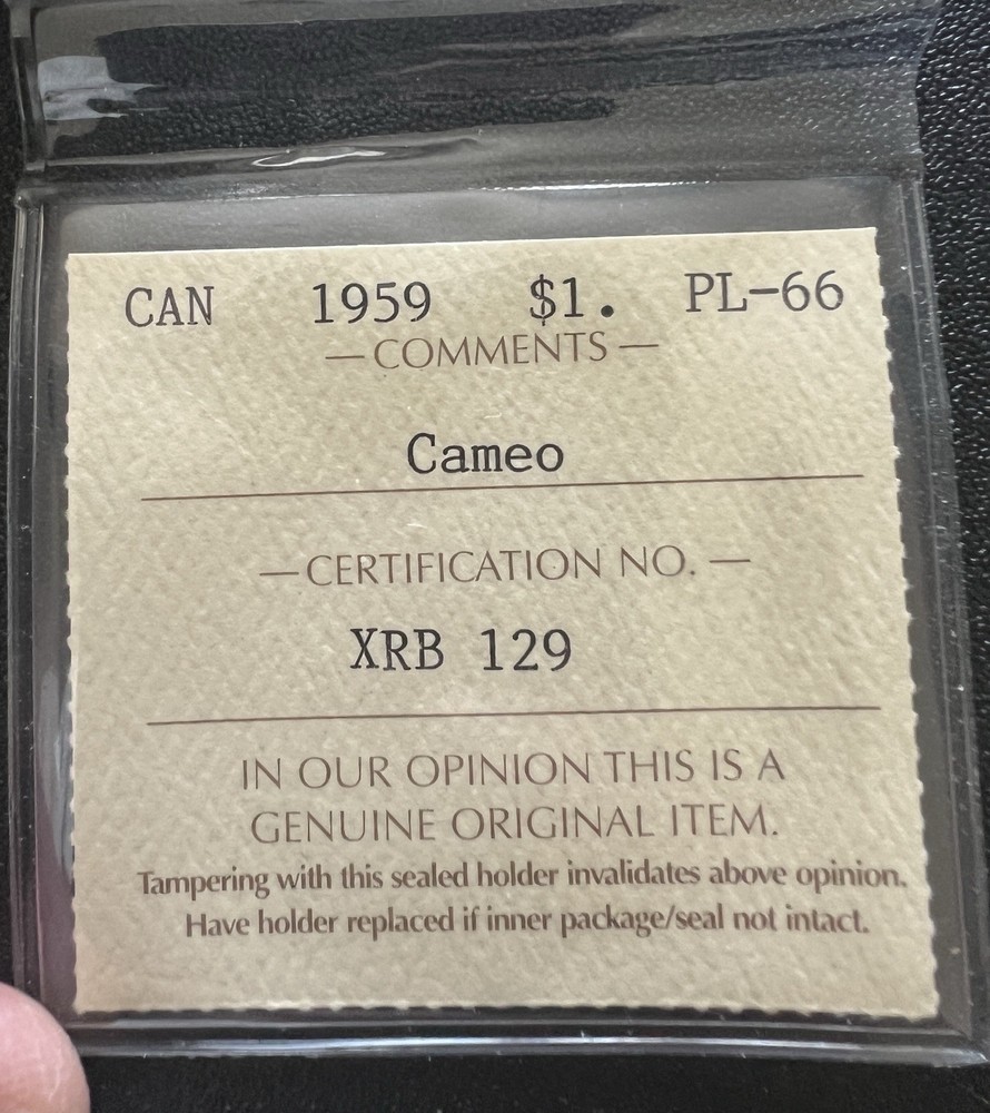 1959 Canada Silver Dollar, Cameo - ICCS PL 66