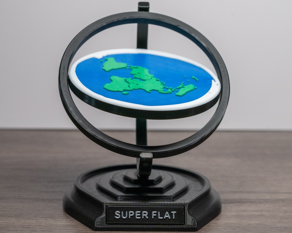 Flat Earth Globe - Flat Earthers - w/ TEXT