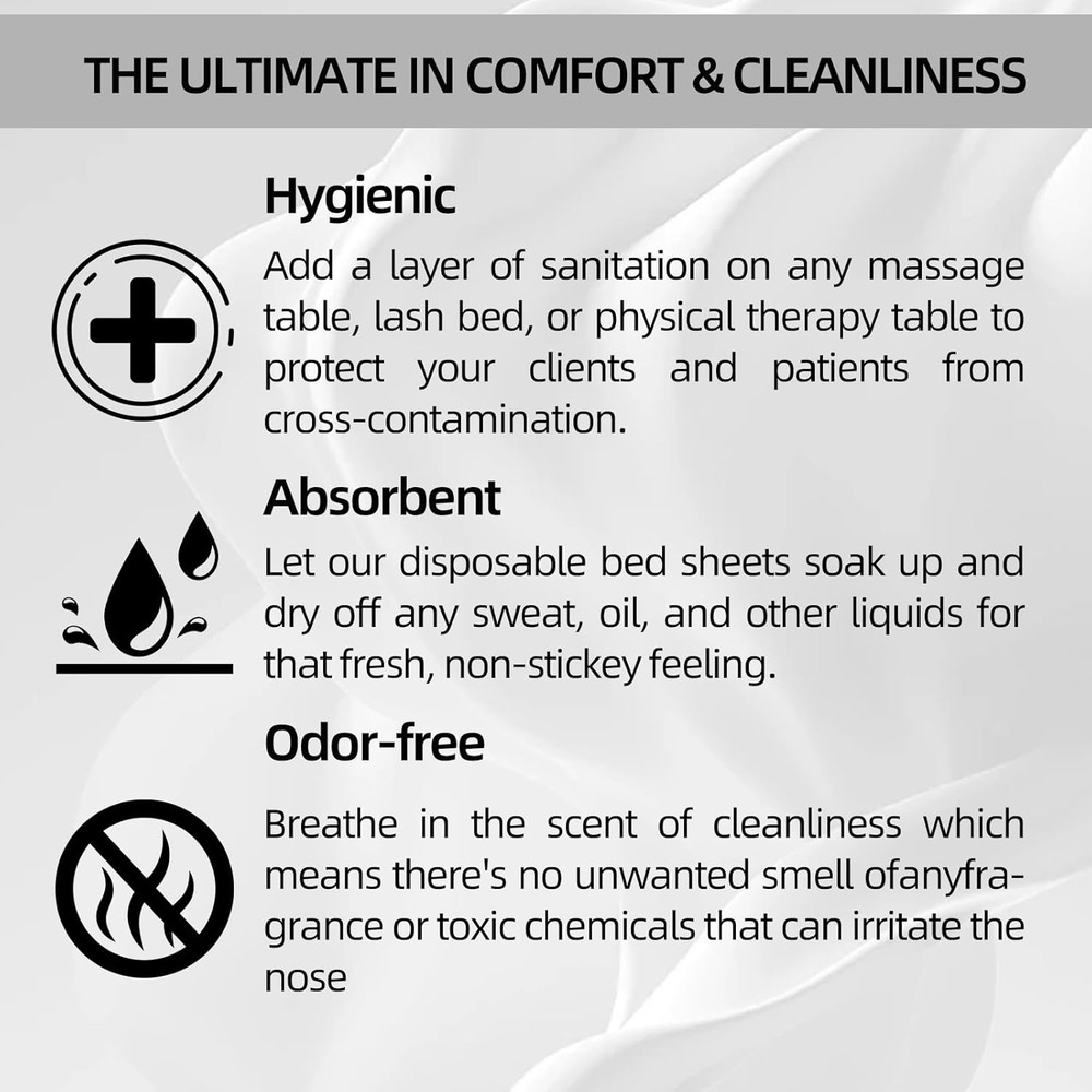 Disposable Massage Table Sheets-71" X 31.5" X 50 Sheets/Roll-30 G/㎡-6 Roll Non W