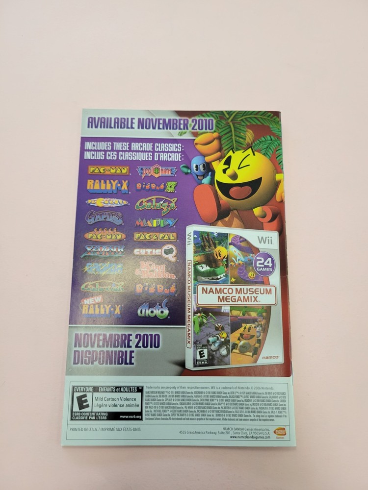 pac man party wii Manual Only