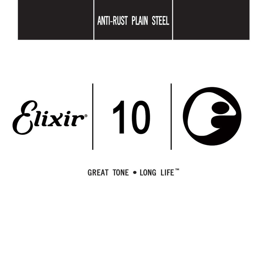 Elixir Single .010 Anti-Rust Plain Steel String