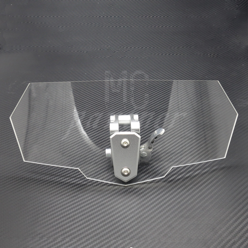 Adjustable Clip On Windshield Extension Spoiler Wind Deflector For Motorcycle