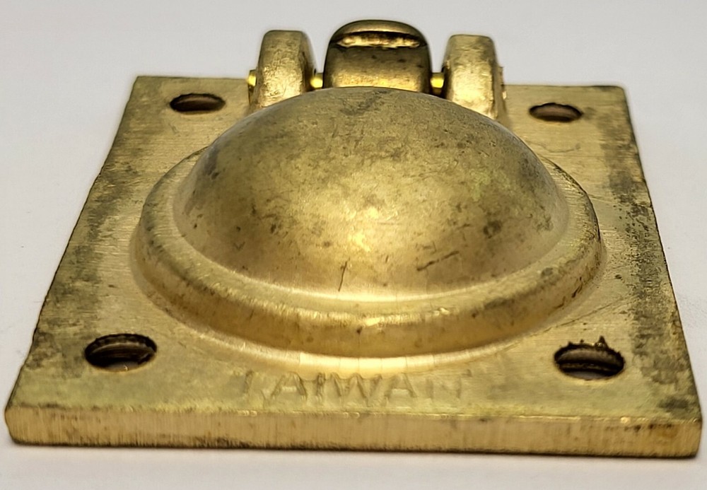 Solid Brass Flush Ring Pull modern hidden knob handle nickel mid century modern