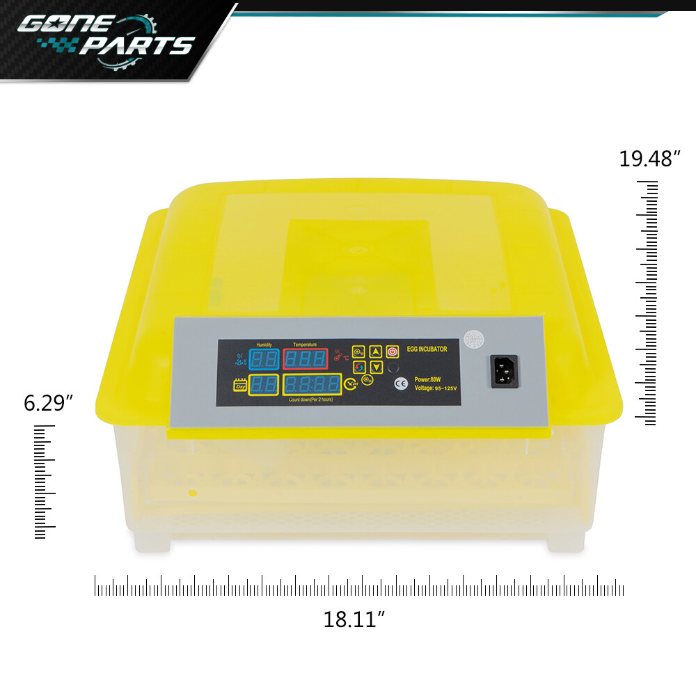For 48 Digital Egg Incubator Hatcher Automatic Egg Turning Temperature Control