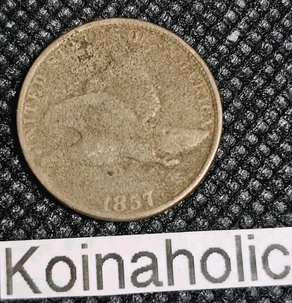 1857 Flying Eagle Cent Very Good, History In Your Hands, Pulled From Storage