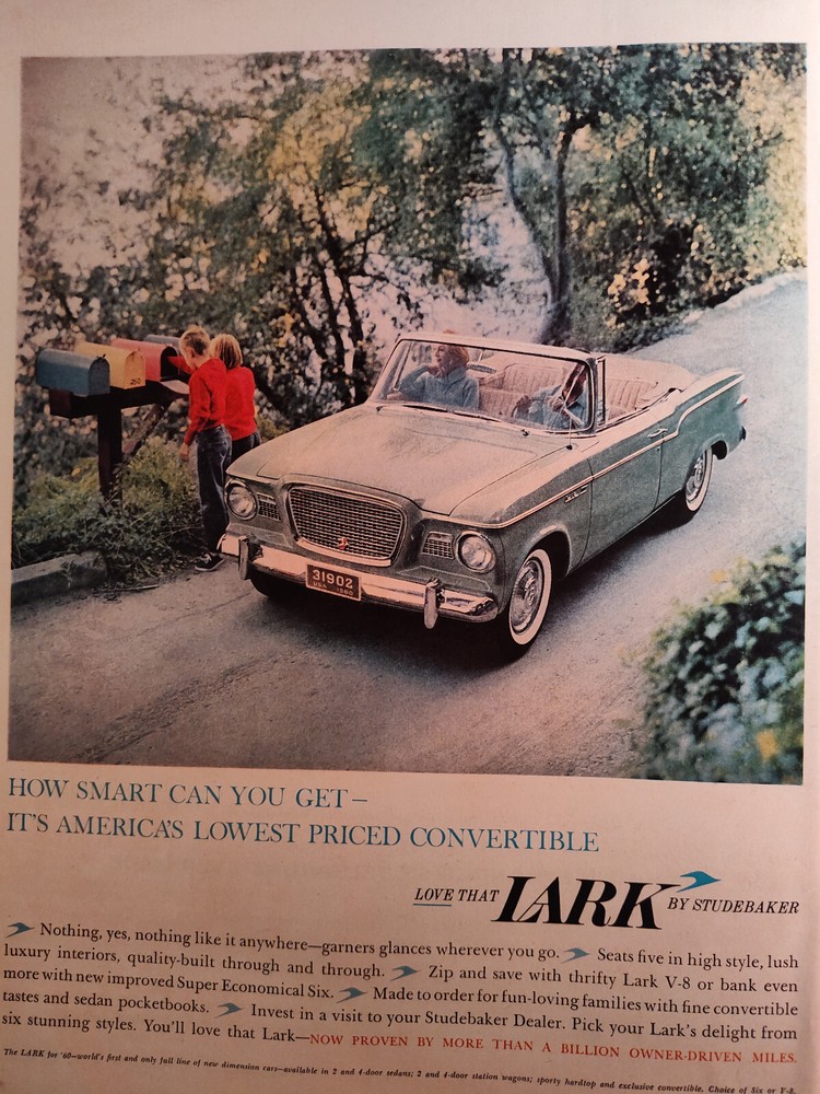 1960 LIFE Ad Advertisement Love that LARK by STUDEBAKER!