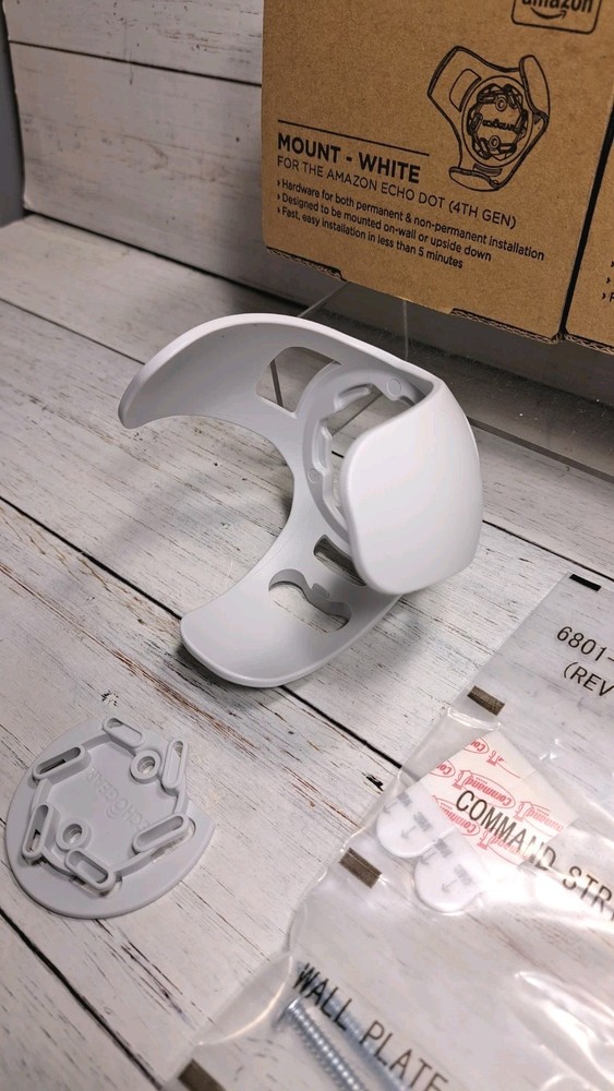 Wall Mount White for Amazon Echo Dot 4th generation 2 Pack