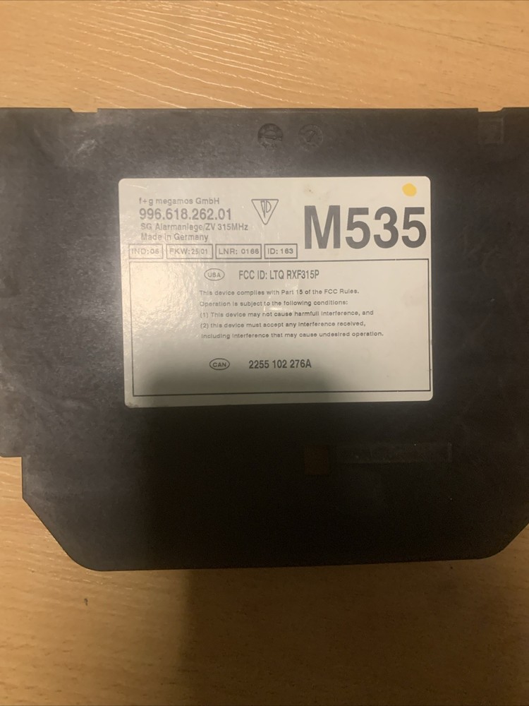 - Porsche Alarm Control Module 996.618.262.01 Defective ——
