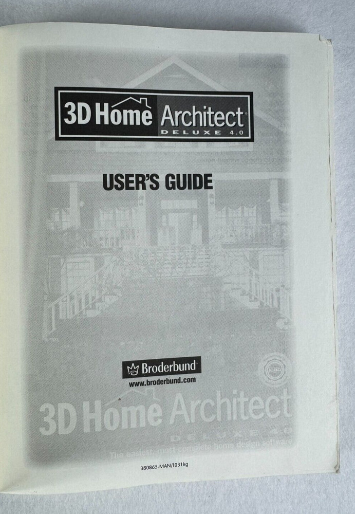 3D Home Architect Deluxe 4.0 User’s Guide - Broderbund (2001)