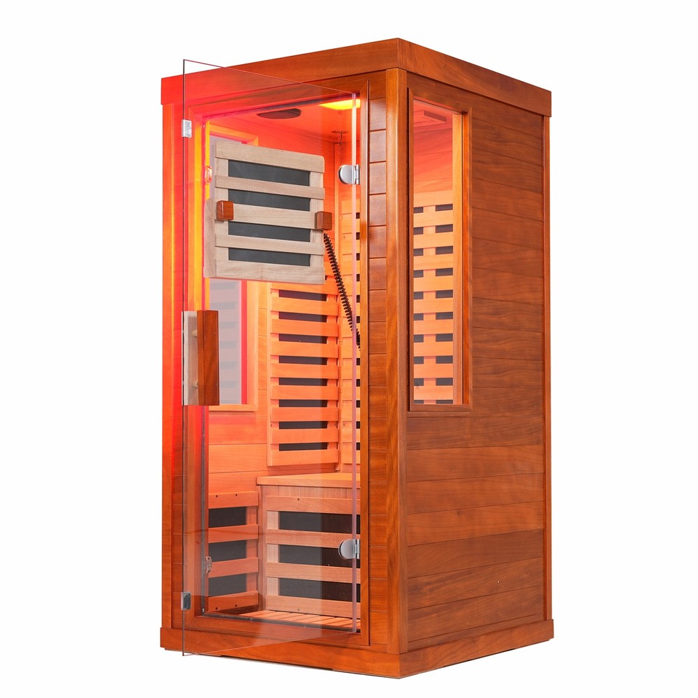 Infrared sauna with red light therapy for 1 person