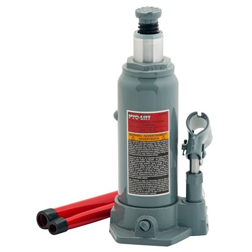 B-006D Grey Hydraulic Bottle Jack - 6 Ton Capacity