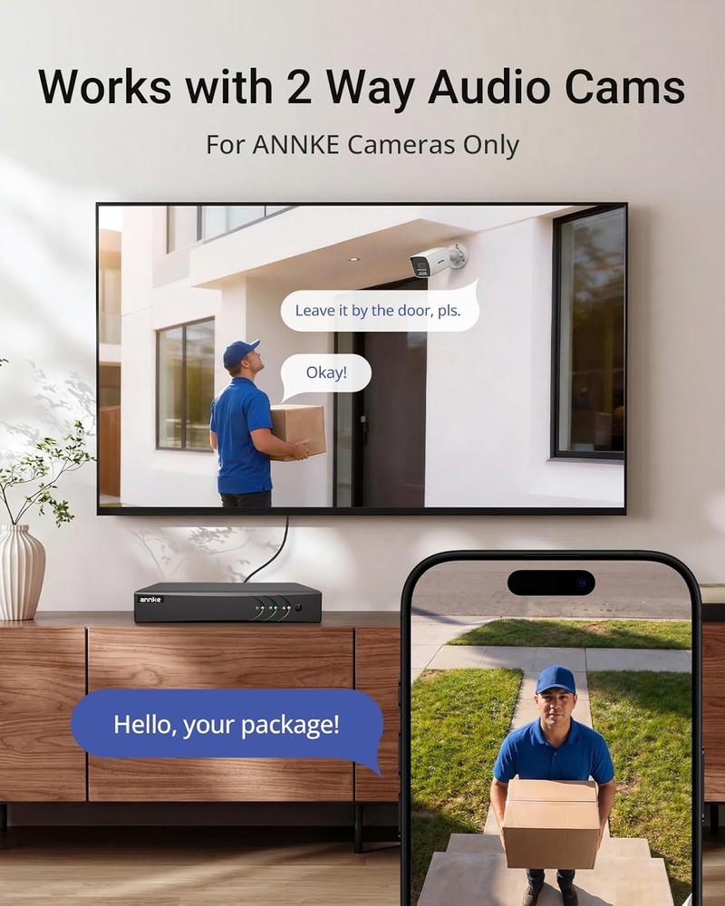 8CH Hybrid Security DVR with AI Detection