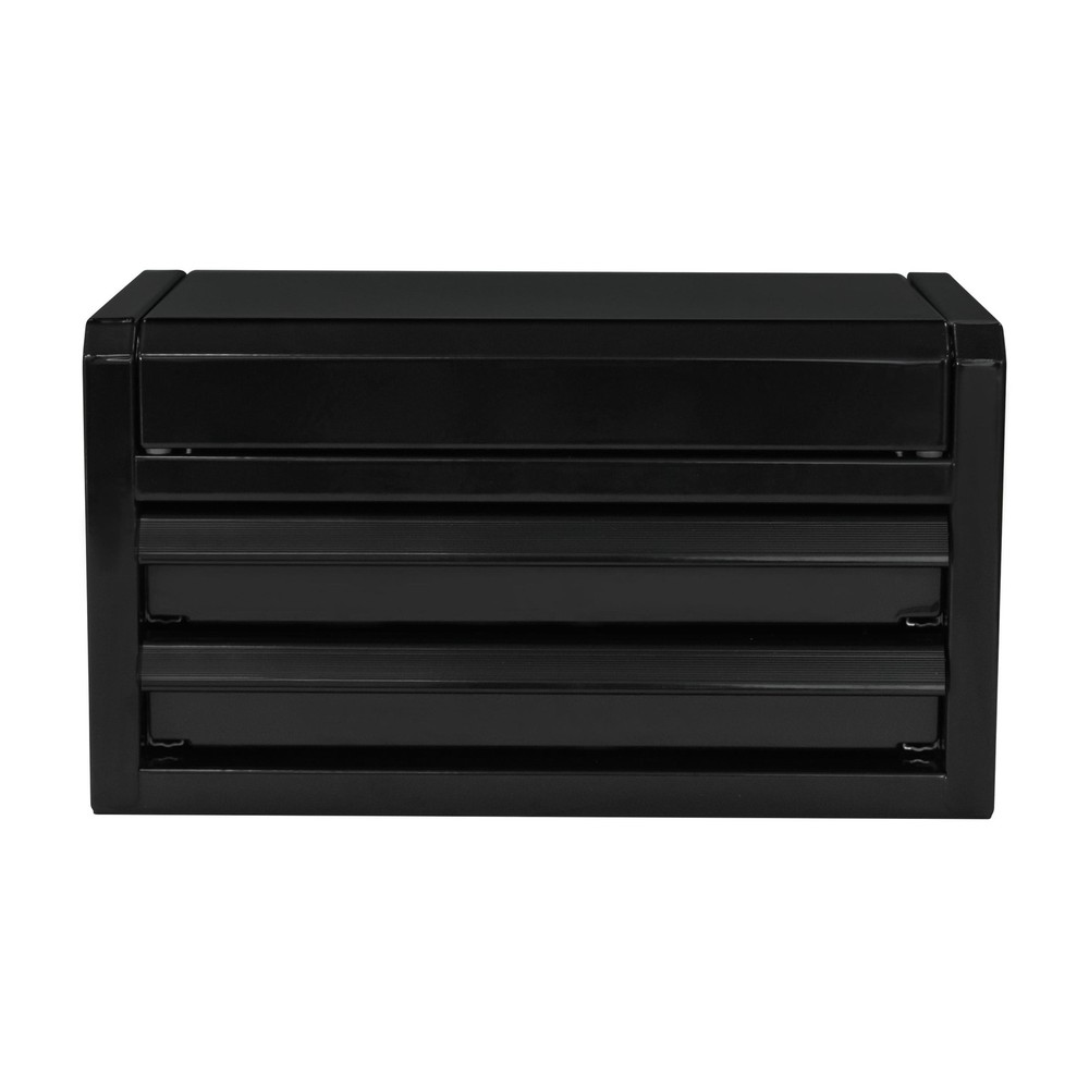 Mini 10-Inch 2-Drawer Steel Toolbox – Black