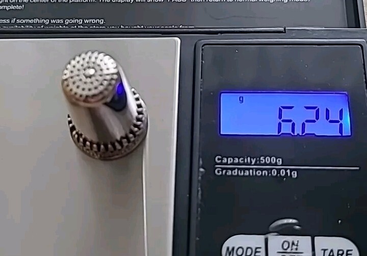 Vintage 6.2g SOLID SILVER Hallmarked ARI D NORMAN Thimble 1973