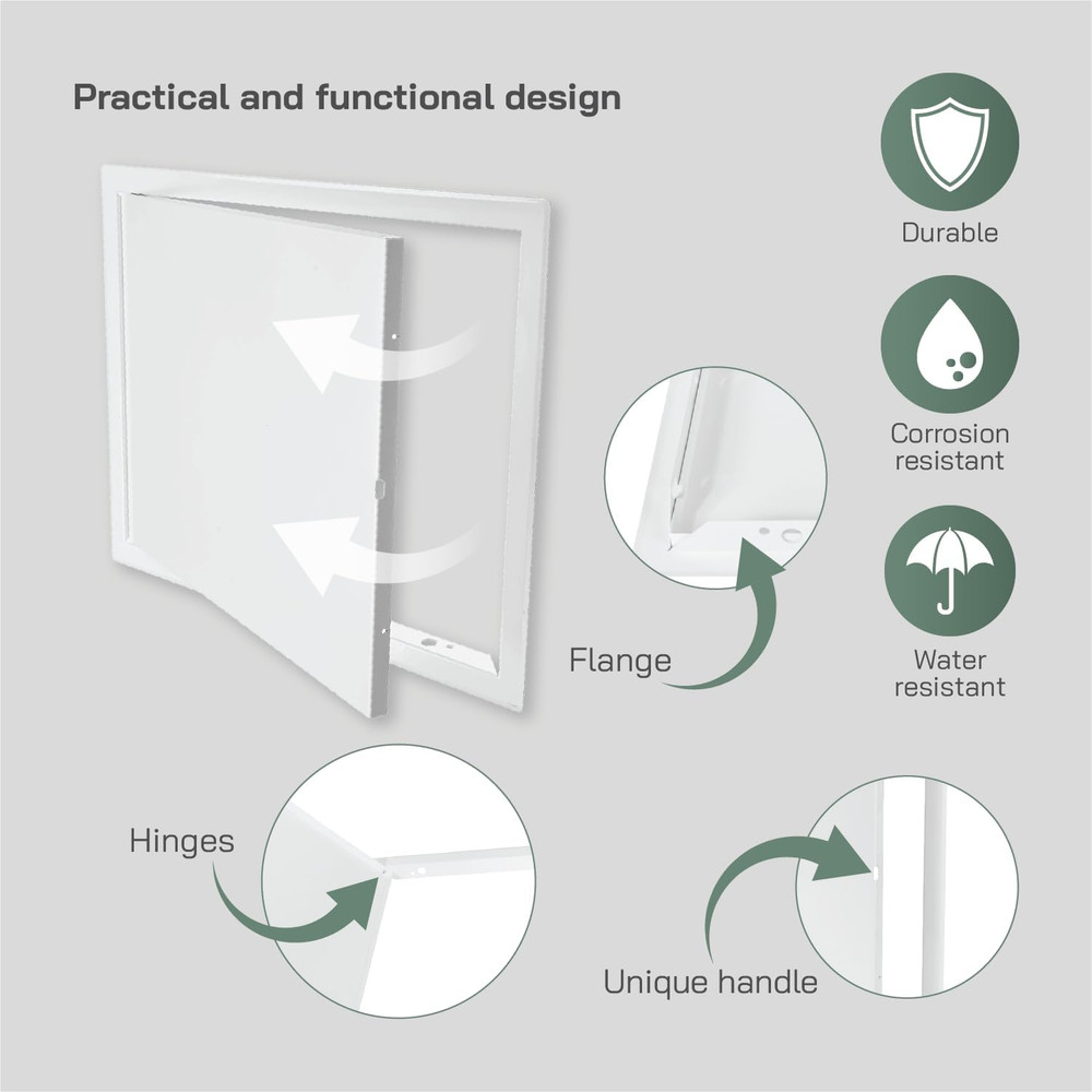 16'' X 12'' Inch White Metal Access Panel - Easy Access Doors - Access Panel for