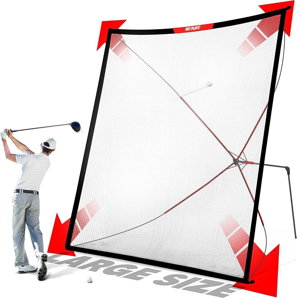 Backyard Golf Practice Net  Portable 10' x 10' Hitting Cage for Indoor Use