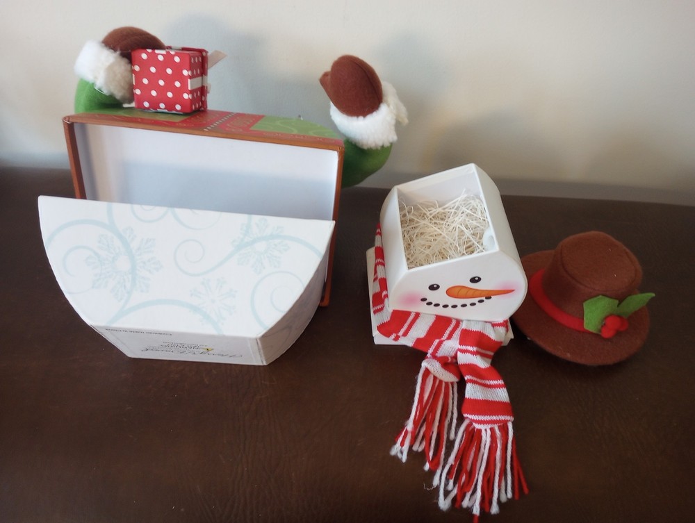 Vintage Harry & David Decorative Stackable 3 Tier Snowman Christmas Gift Box