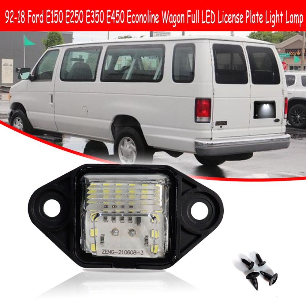 For Ford E150 E250 E350 E450 Econoline Van Bright White LED License Plate Light