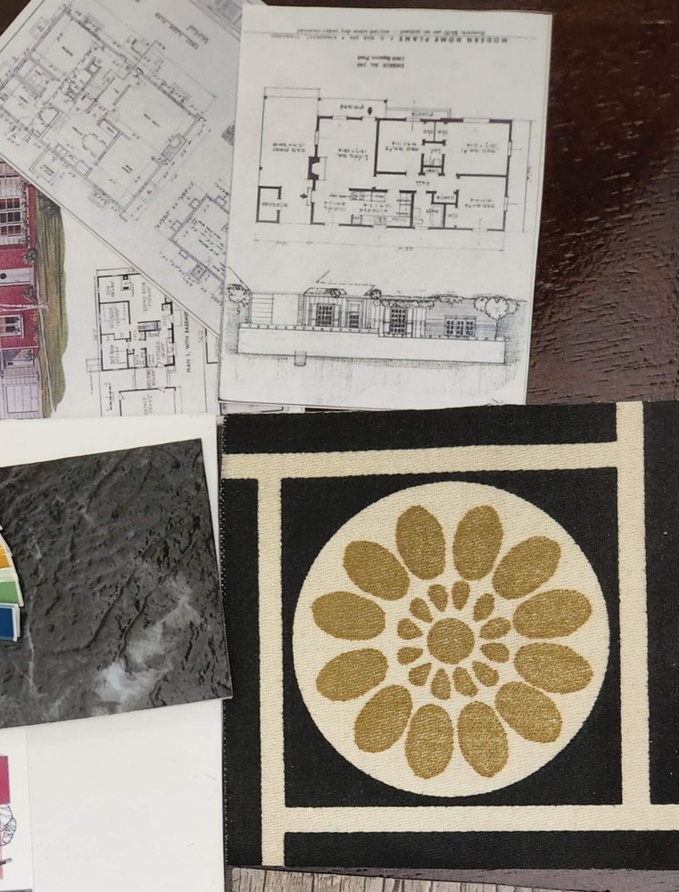 1/6 SCALE Mini Interior Design Set - Blueprints, Paint, Fabric, & Tile Samples