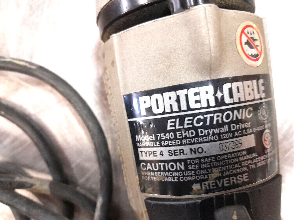 PORTER CABLE Model 7540 EHD Drywall Driver - Corded Electric - In Hard Case