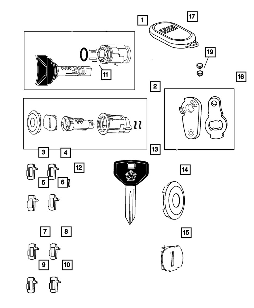 Genuine Mopar Blank Key 5018689AA