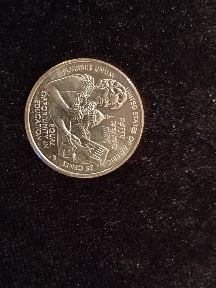 2024 D PATSY TAKEMOTO MINK QUARTER ERROR: "IN COD WE TRUST"