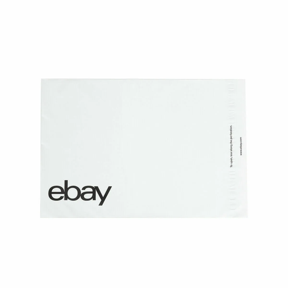 25 eBay Branded Polymailer 10" x 12.5" Black Logo (No Padding)