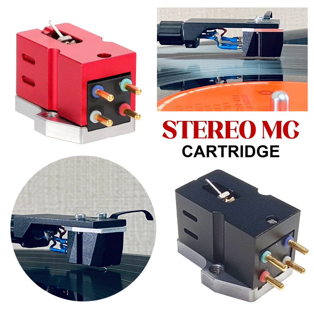 Moving Coil MC Cartridge 0.55 mv Elliptical Diamond Needle Solid Wood