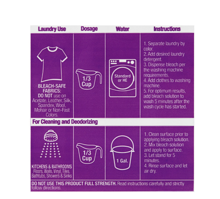 (3 pack) Great Value Low Splash Bleach, Lavender Scent, 81 fl oz