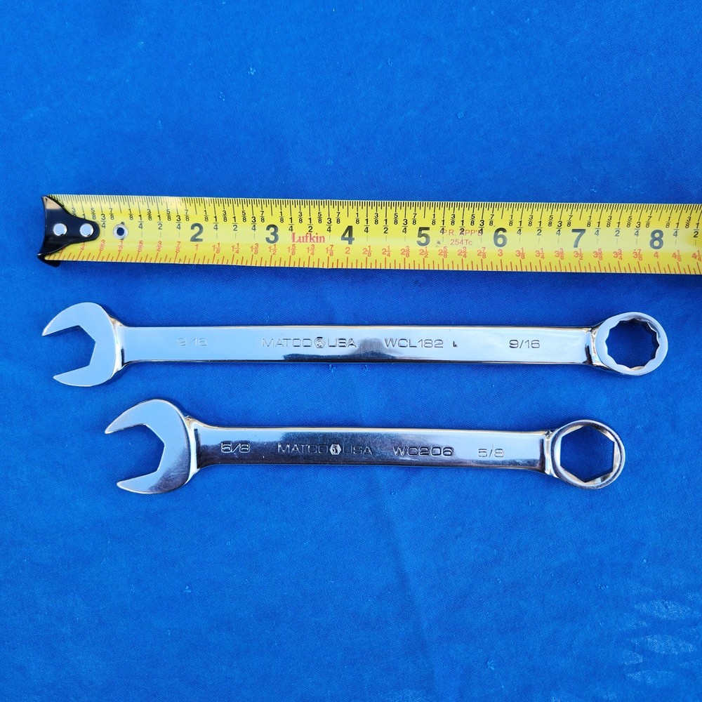 MATCO WC208 & WC182 Combination Wrenches 5/8" & 9/16"