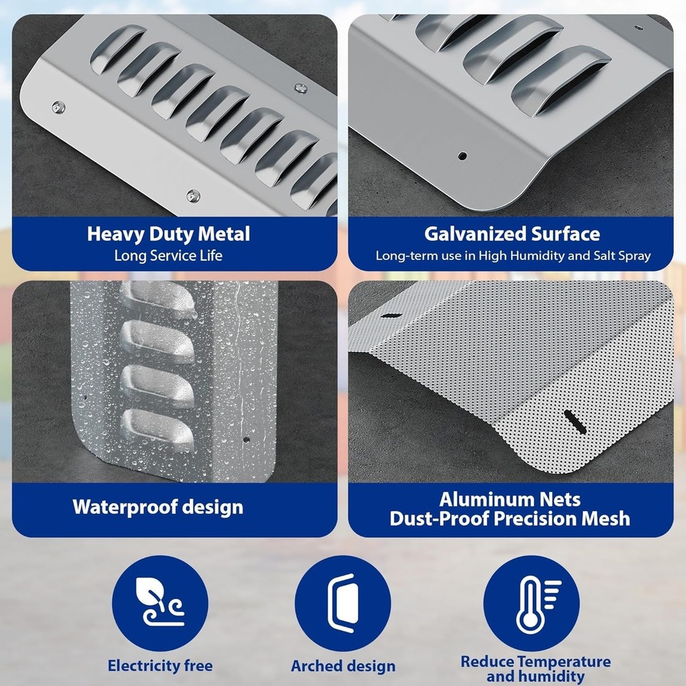 Container Vent Kit for Humidity Control for Excessive Heat, 4-Pack