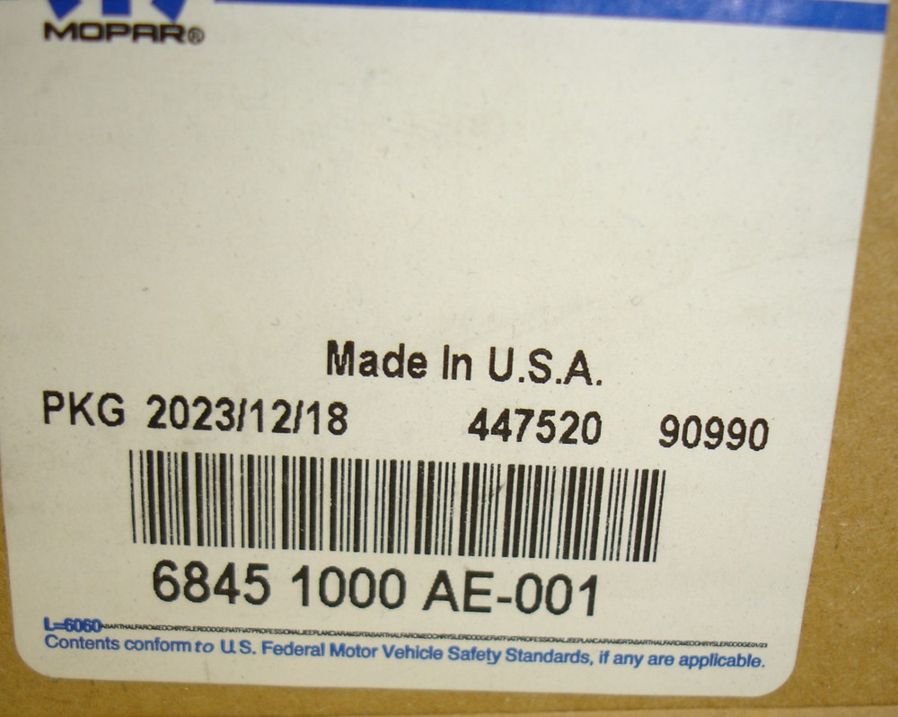 Genuine Mopar 2021 Ram Surround Camera Processor Module 68451000AE