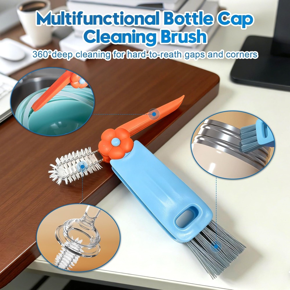 14Pcs Bottle Brush Cleaner Set, Long Handle Brushes, Multicolored