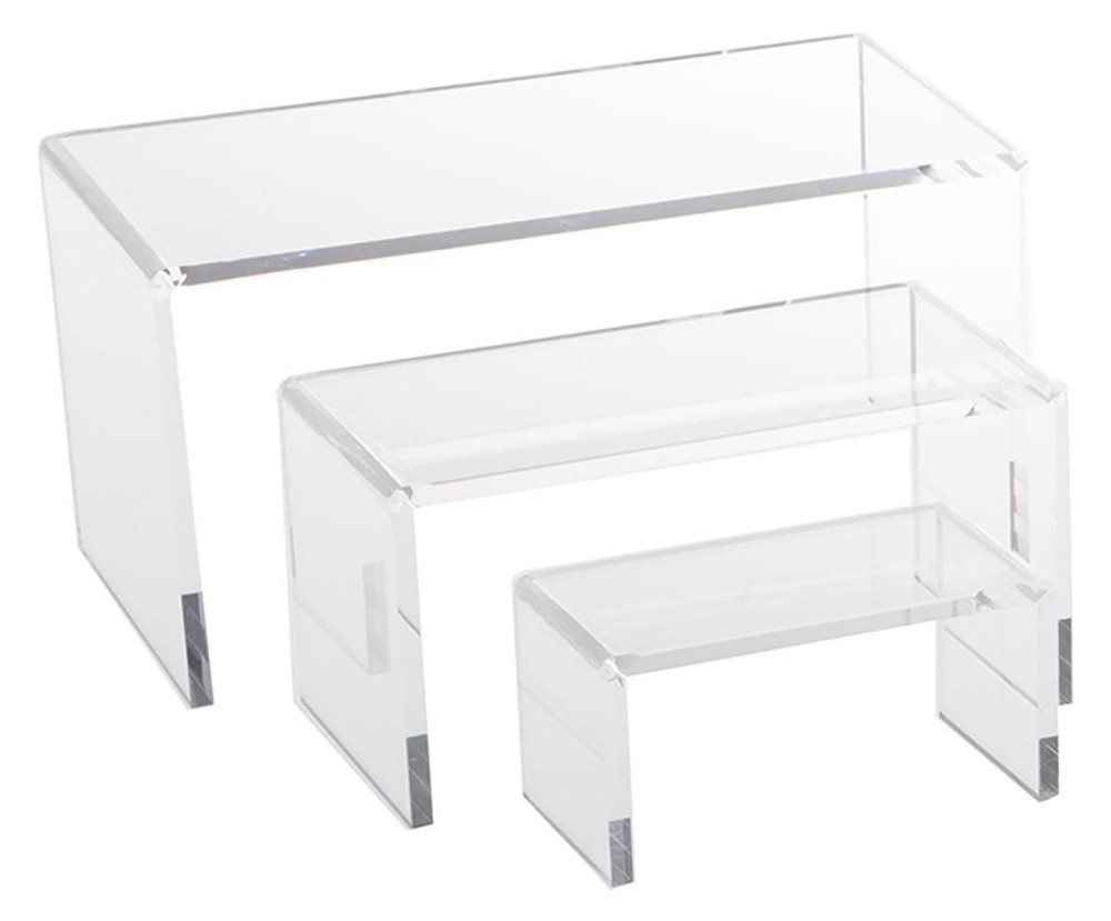 'ice Packaging 3 Piece Acrylic Riser Set (Medium Rectangle)