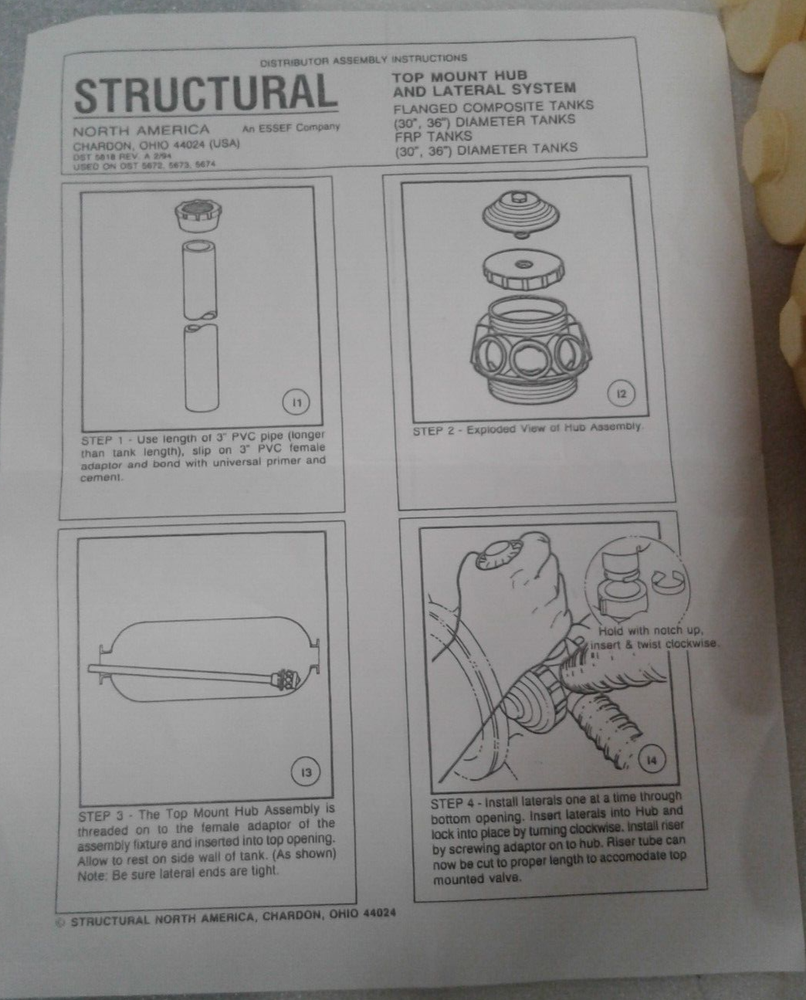 Structural Distributor Set 24", 3" Hub & Lateral - New