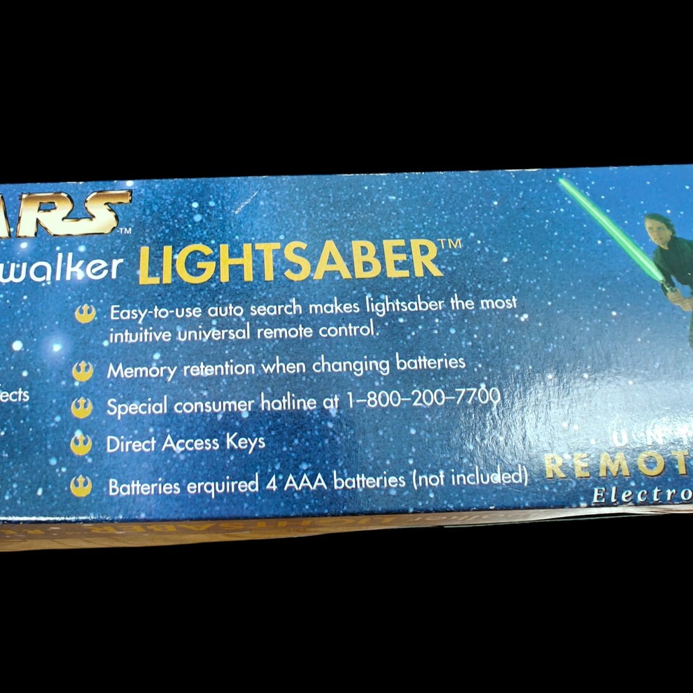 Star Wars 1997 Luke Skywalker Lightsaber Universal Remote Control Tested Working